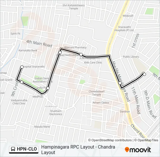 HPN-CLO Bus Line Map