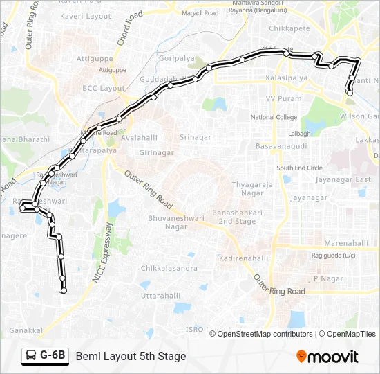 G-6B Bus Line Map