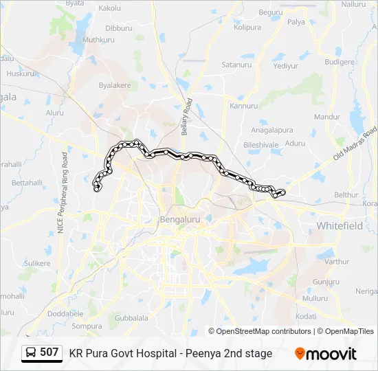 507 Bus Line Map