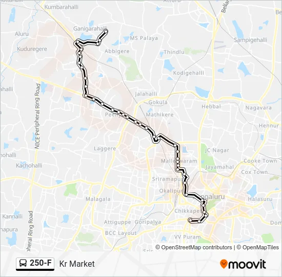 250-F Bus Line Map