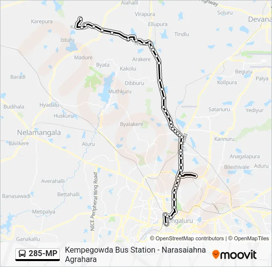 285-MP Bus Line Map