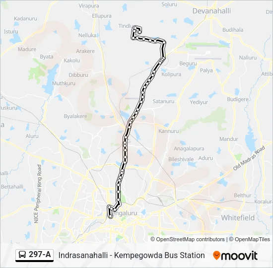 297-A Bus Line Map