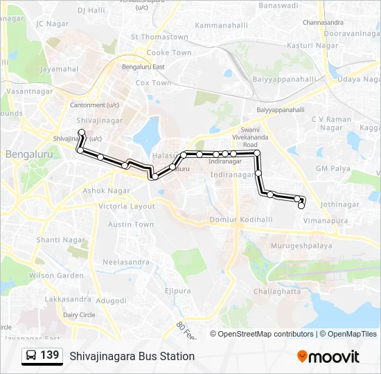 139 Bus Line Map