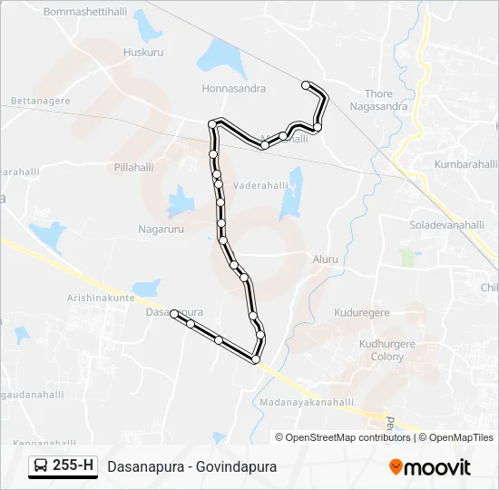 255-H Bus Line Map