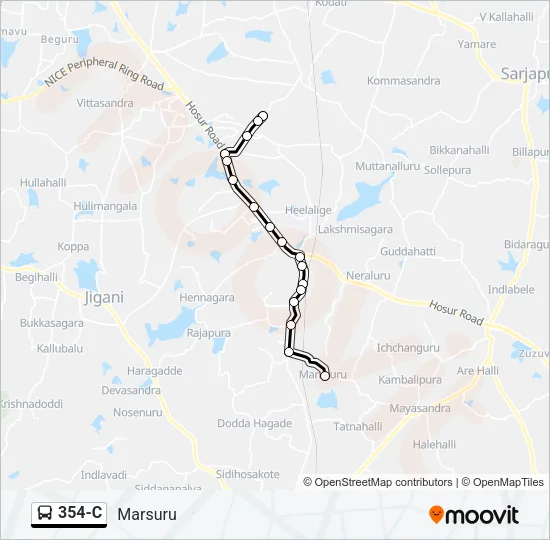 354-C Bus Line Map