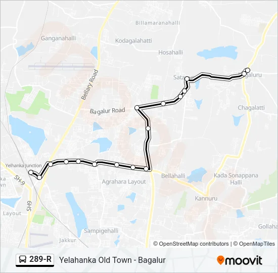 289-R Bus Line Map