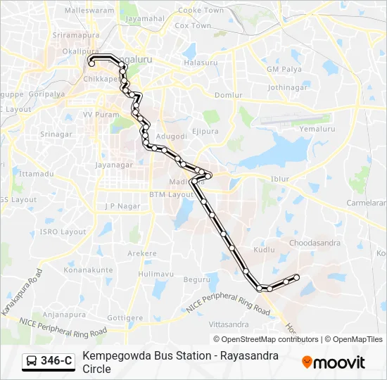 346-C Bus Line Map