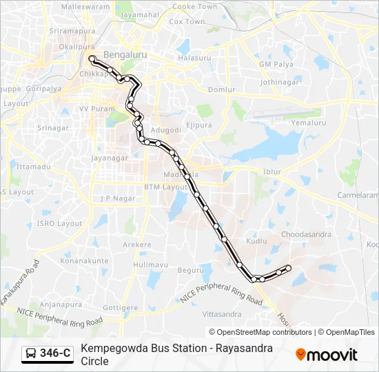 346-C Bus Line Map