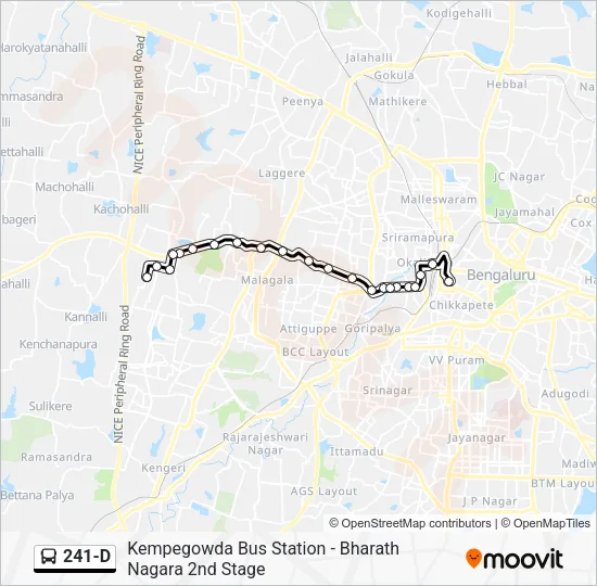 241-D Bus Line Map