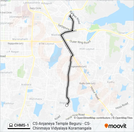 CHMS-1 Bus Line Map