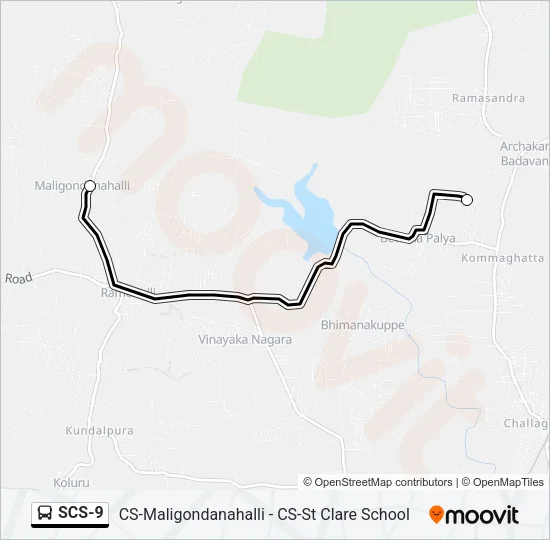 SCS-9 Bus Line Map