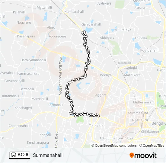 BC-8 Bus Line Map