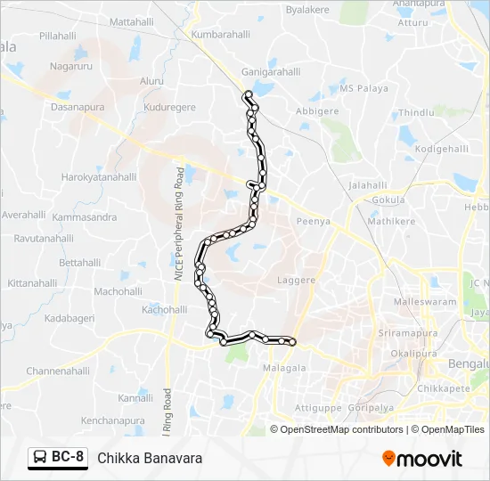 BC-8 Bus Line Map