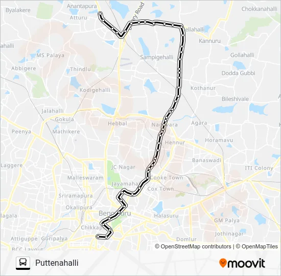 G-10 PTH-KMT Bus Line Map