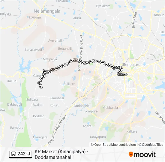 242-J Bus Line Map