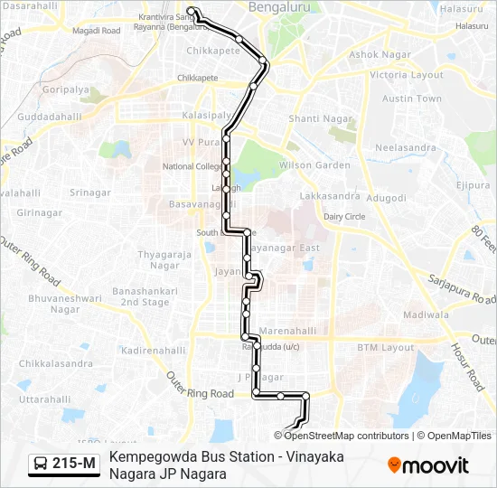215-M Bus Line Map