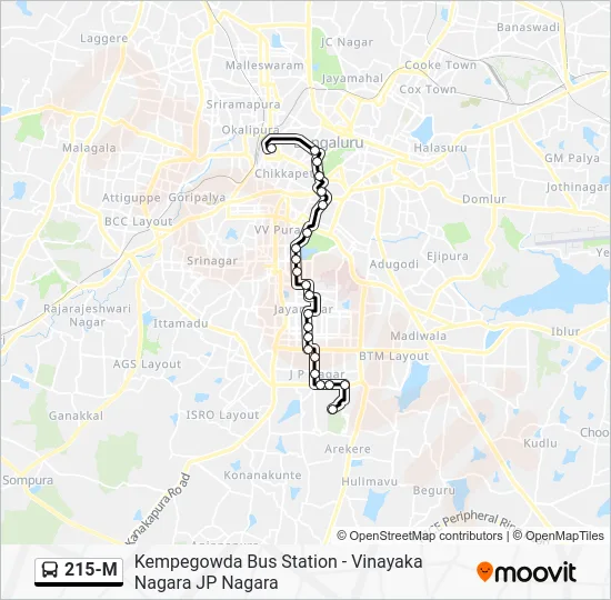 215-M Bus Line Map