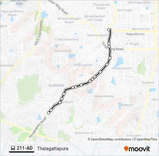 211-AD Bus Line Map