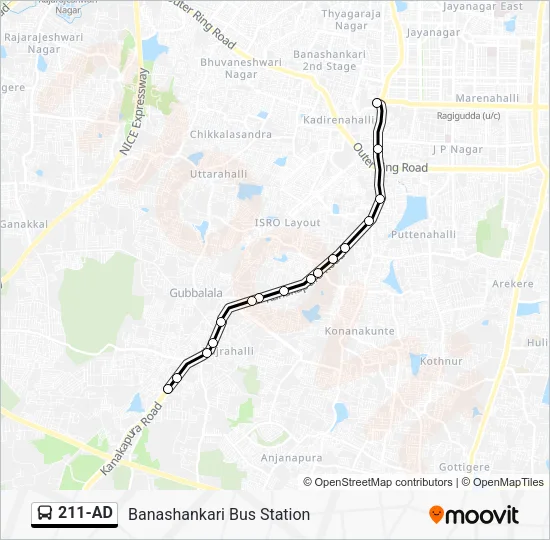 211-AD Bus Line Map