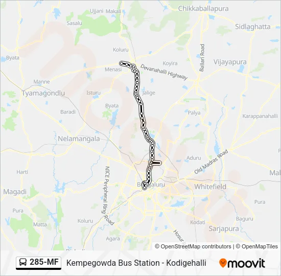 285-MF Bus Line Map