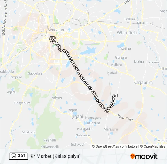 351 Bus Line Map