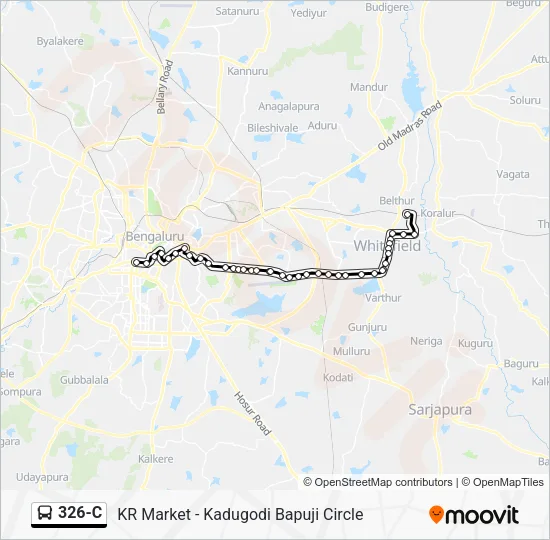 326-C Bus Line Map