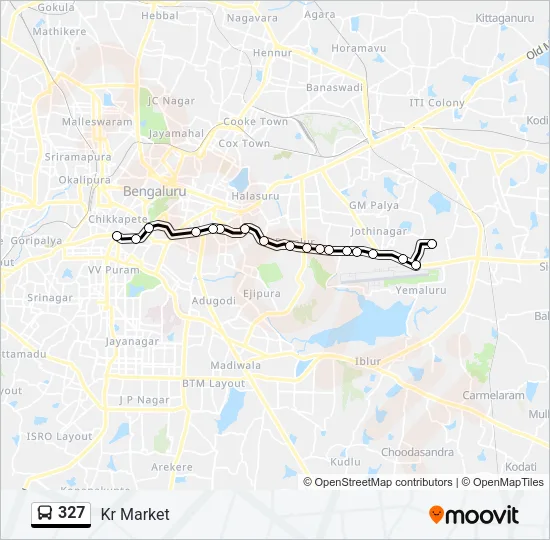 327 Bus Line Map