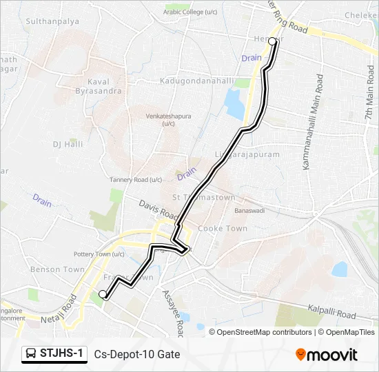 STJHS-1 Bus Line Map