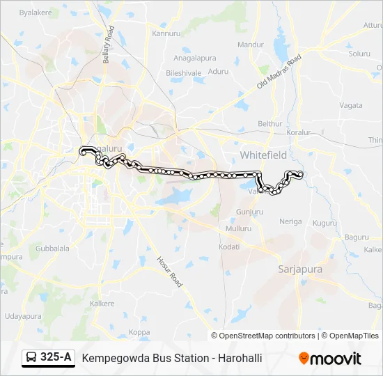 325-A Bus Line Map