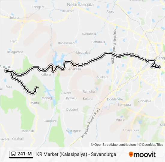 241-M Bus Line Map