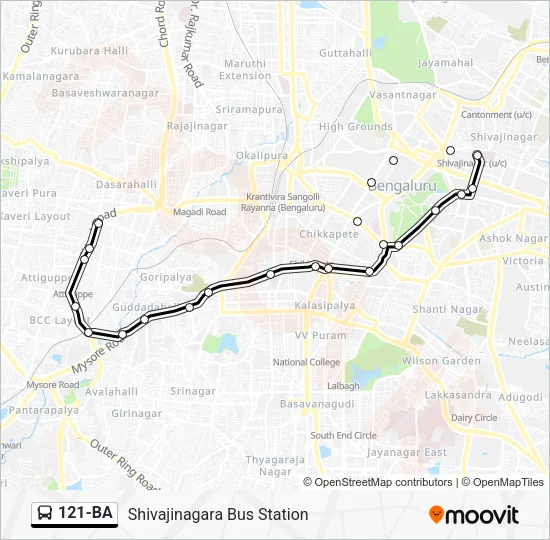 121-BA Bus Line Map