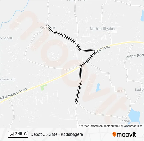 245-C Bus Line Map