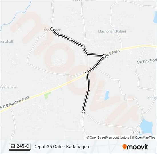 245-C Bus Line Map