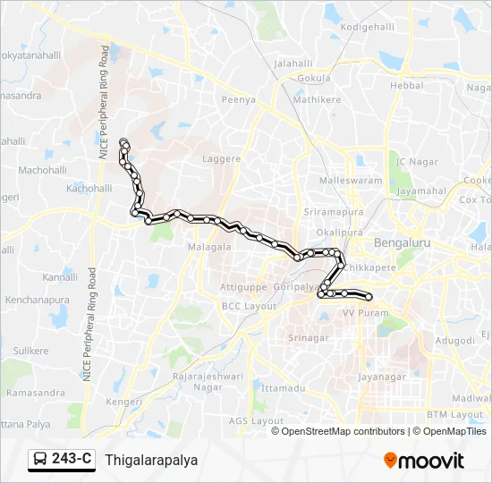 243-C Bus Line Map