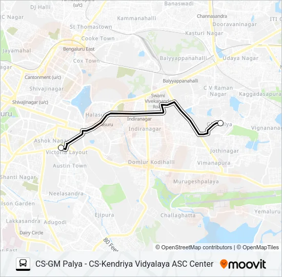 KVPTA-10 Bus Line Map