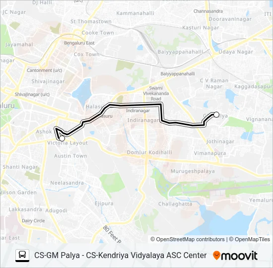 KVPTA-10 Bus Line Map