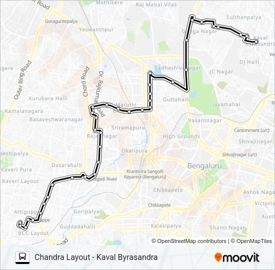 176 CLO-KVB Bus Line Map