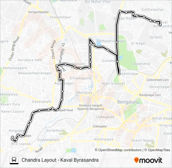 176 CLO-KVB Bus Line Map