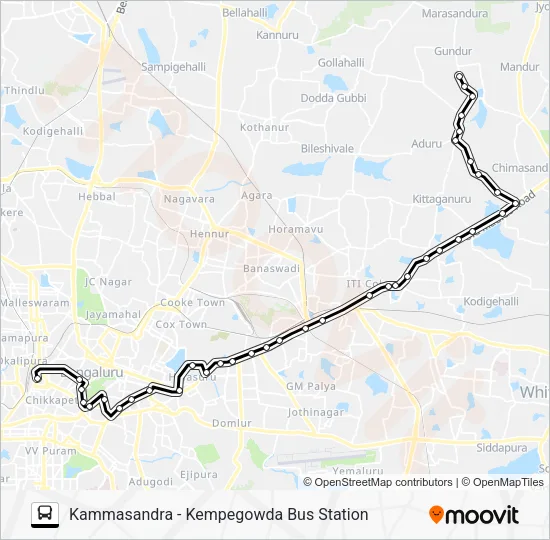 308 KMS-KBS Bus Line Map