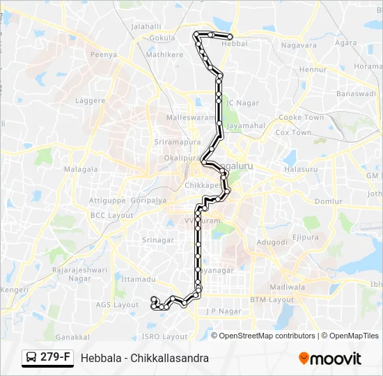 279-F Bus Line Map
