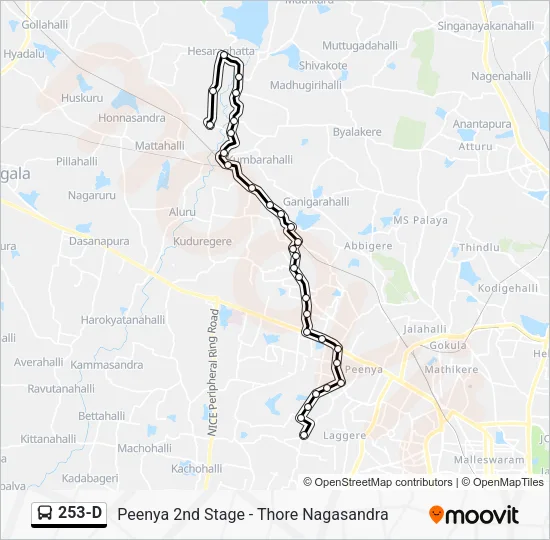 253-D Bus Line Map