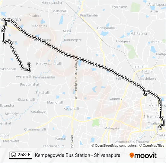 258-F Bus Line Map