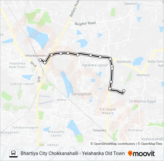 BCC-YHKOT Bus Line Map