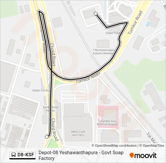 D8-KSF Bus Line Map