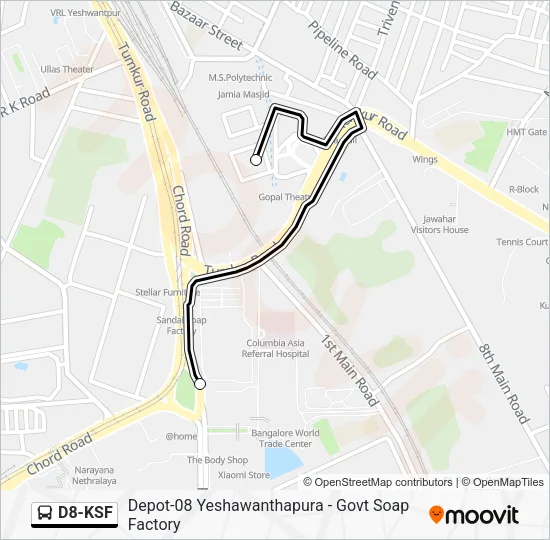 D8-KSF Bus Line Map