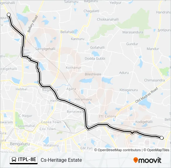 ITPL-8E Bus Line Map