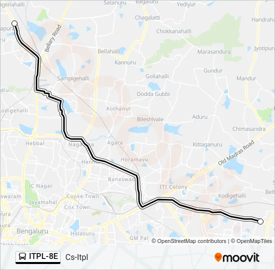 ITPL-8E Bus Line Map