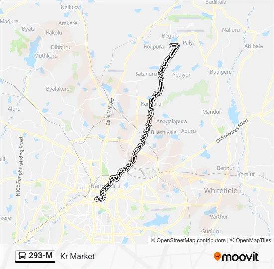 293-M Bus Line Map
