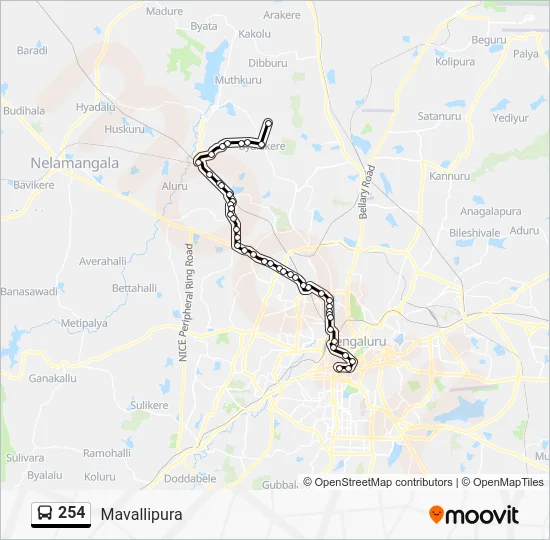 254 Bus Line Map