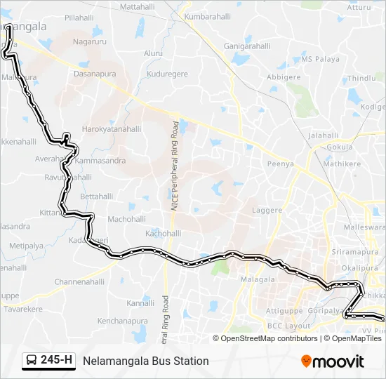 245-H Bus Line Map